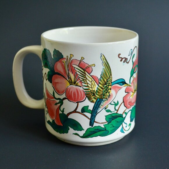 Kentucky Souvenir Coffee Mug Ceramic Hummingbird Vintage Floral - Picture 3 of 7